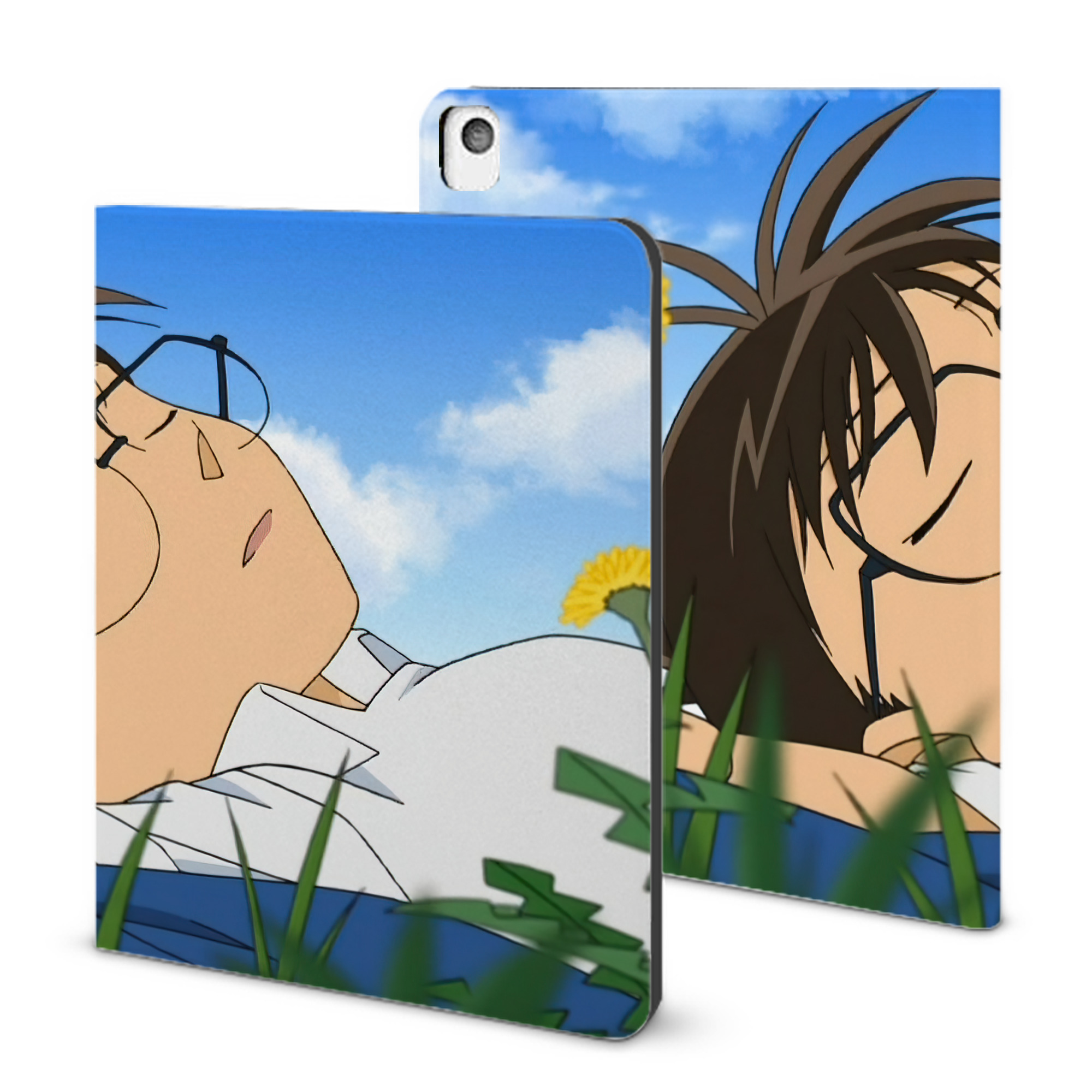 （画像用） 名探偵コナン Detective Conan IPadケース ペンホルダー付き ブックスタイルデザイン